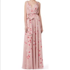 Couture WHITE maxi dress with hearts